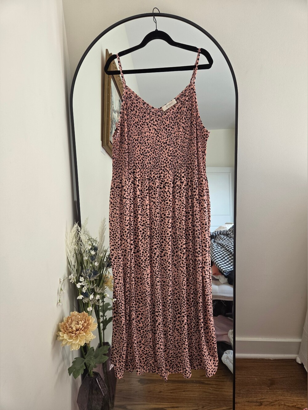 Pink Leopard Print Maxi Dress